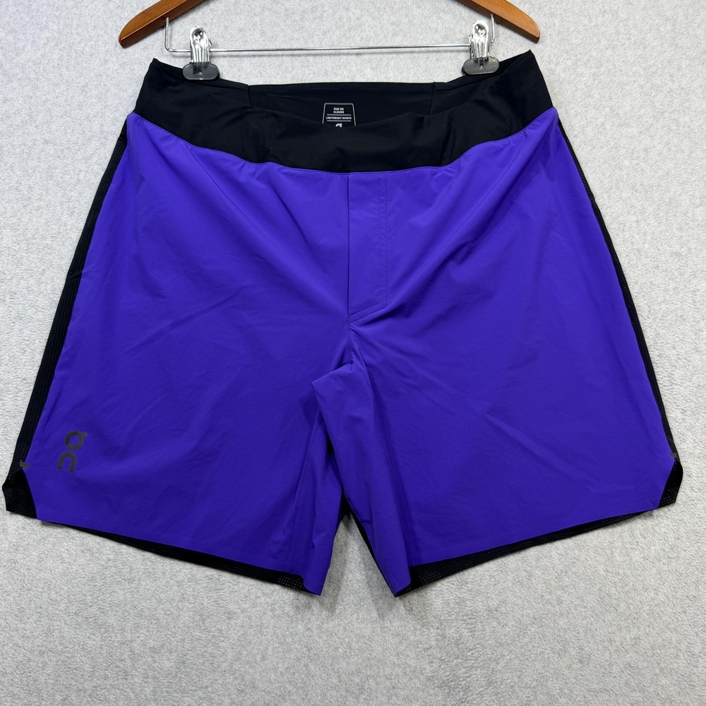 On Cloud Lightweight Shorts Mens XL Purple 8 Inch Brief Lined Running Training